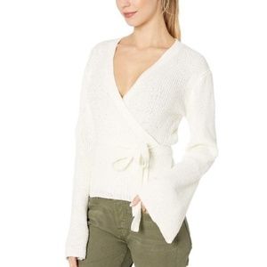 Cupcakes and Cashmere Imelda Faux Wrap Sweater